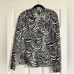 Rafaella Black and White Zebra Print Jacket